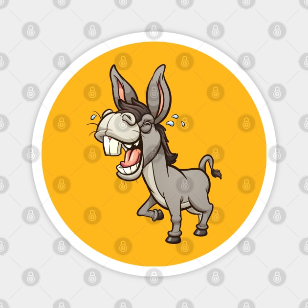 Laughing donkey Magnet by memoangeles